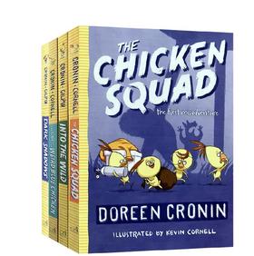 小鸡特工队6册 英文原版漫画 The Chicken Squad 1-6 册 侦探推理小说桥梁章节书儿童课外阅读文学读物 朵琳·克罗宁Doreen Cronin