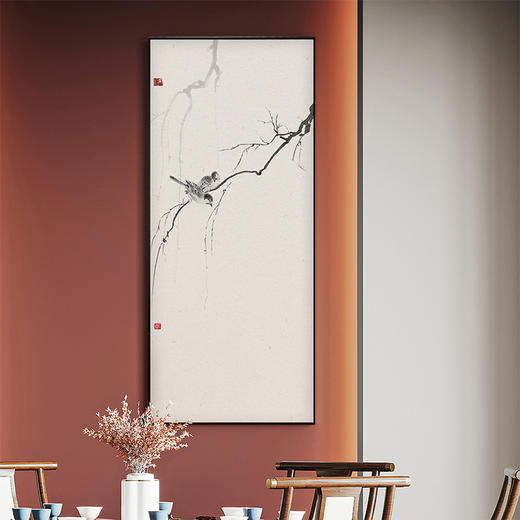 多喜爱高清数码布艺装饰画 花鸟国风系列寒枝沧海cs 商品图3