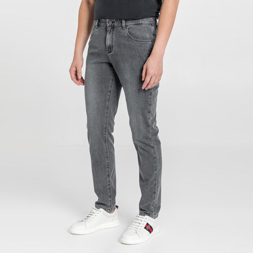 布兰施夏季棉麻混纺透气牛仔裤 商品图2