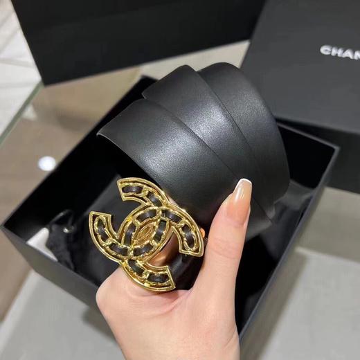 进出专柜小香经典镂空扣腰带 头层双面牛皮精致腰带 商品图4