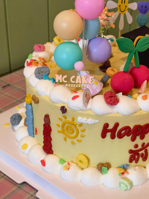 毕业季|前程似锦 学士帽 卡通手绘蛋糕 商品图2