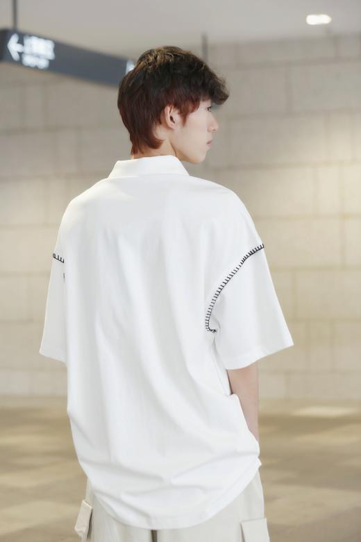 320812786明线装饰短袖POLO衫 商品图3