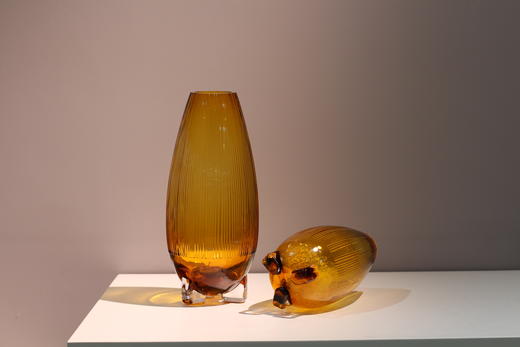 琥珀玻璃花瓶花器工艺品摆件 商品图2