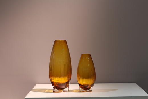 琥珀玻璃花瓶花器工艺品摆件 商品图1