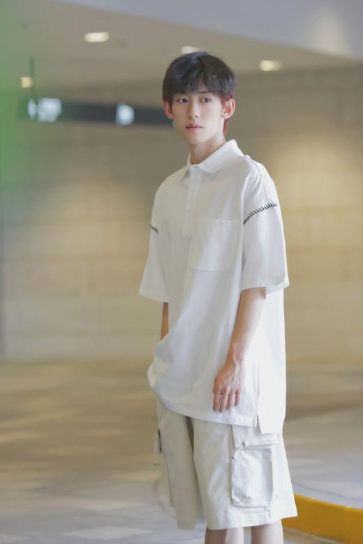 320812786明线装饰短袖POLO衫 商品图0