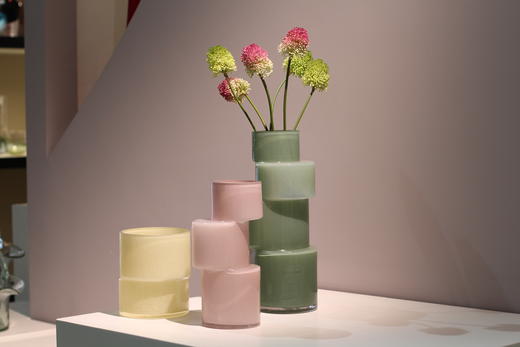 磁粉竹节彩色玻璃器皿花器工艺品花插 商品图4