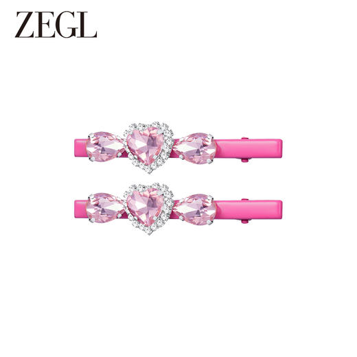 ZEGL爱心y2k多巴胺发夹女后脑勺一字夹鸭嘴夹侧边可爱发饰头饰品 商品图1