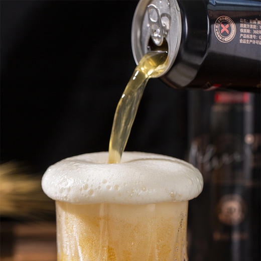 【500ml*12罐装】轩博 黄金版精酿啤酒 500ml1瓶，色泽金黄 醇正浓郁 商品图1