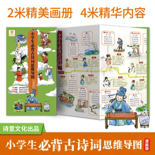 【6-12岁】《思维导图漫画版：四大名著+成语接龙+必背古诗词（3册）》| 诗意文化 编 商品图3