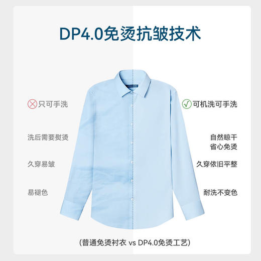 十如仕100支高支纱八字领提花免烫长袖衬衫-元龙39系列-501-01 商品图7