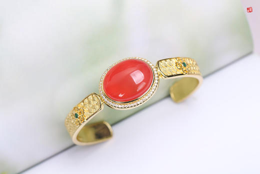 南红保山冰红手镯【蔷薇】 商品图1