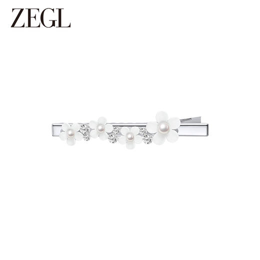 ZEGL设计师花梦系列花朵发夹女侧边2023新款后脑勺一字夹发饰头饰 商品图1