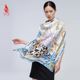 SAINTJOY/上久楷 双面印花真丝方巾  梦幻时空  FJS22045-1