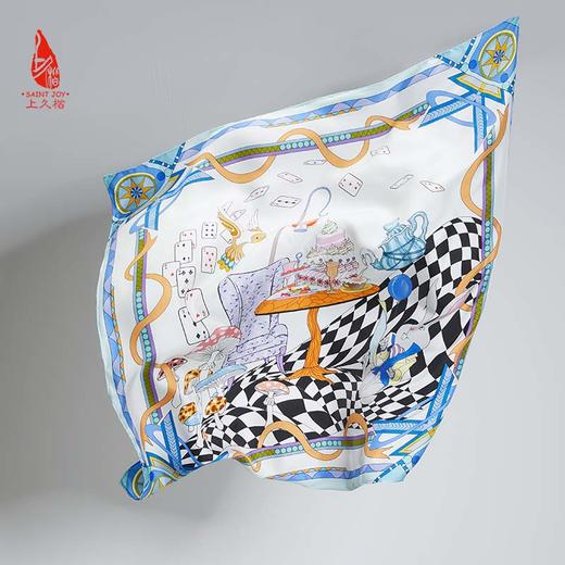 SAINTJOY/上久楷 双面印花真丝方巾  梦幻时空  FJS22045-1 商品图4