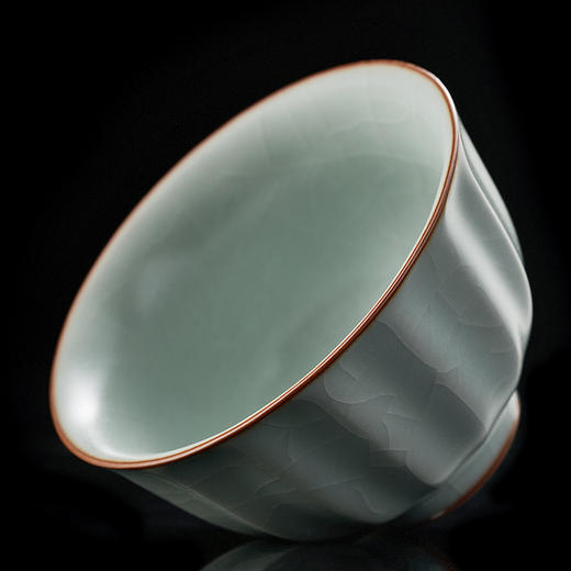 丰子汝窑【葵花杯2入】茶杯汝瓷功夫茶具主人对杯陶瓷单杯品茗杯茶盏礼盒装 商品图8