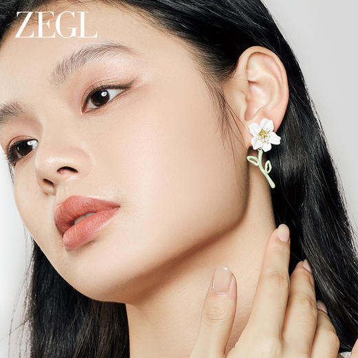 ZEGL设计师初夏物语系列花朵耳环女小众设计感耳钉森系夏天耳饰品 商品图3