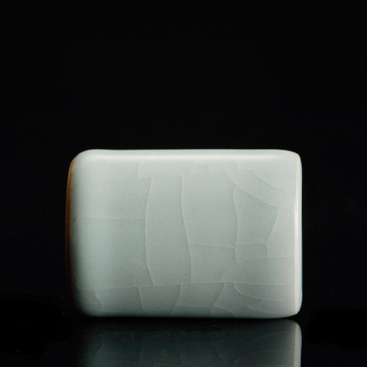 丰子汝窑丰子柱形盖置【方圆盖置】盖托陶瓷天青开片可养汝瓷功夫茶道配件 商品图7