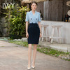 IWY/高端设计款职业西装连衣裙女夏季通勤短袖拼接ol气质商务工装裙子Q943 商品缩略图0
