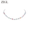 ZEGL彩色碎银子项链女款轻奢小众高级感法式复古串珠多巴胺穿搭锁骨链配饰品 商品缩略图2