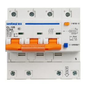 漏电/CL-125(升级)/白色/125A/C型(大体积)/3P+N