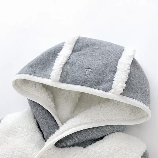 英氏-童衣类（冬）C9英针短帽外套 铅花灰 商品图1