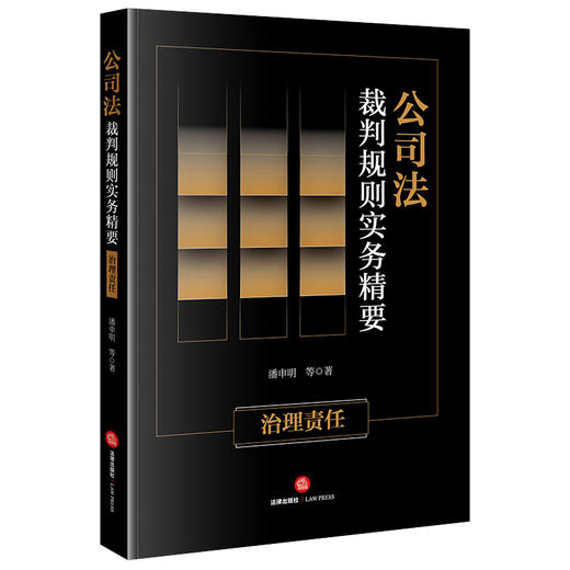 公司法裁判规则实务精要：治理责任  潘申明等著   商品图0