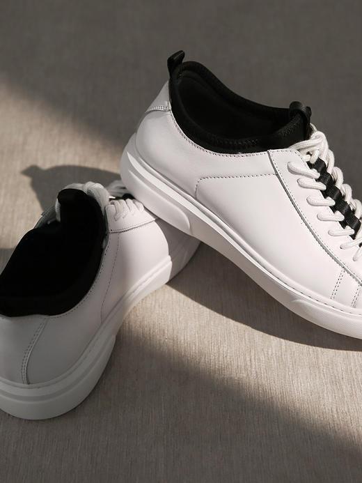 callisto白色牛皮革男士休闲鞋  FOSHC019WH 商品图1