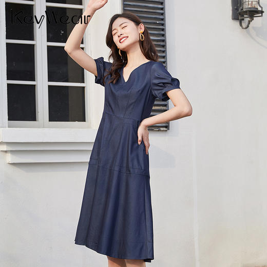 奇威  天丝仿牛仔连衣裙0DB03110 商品图0