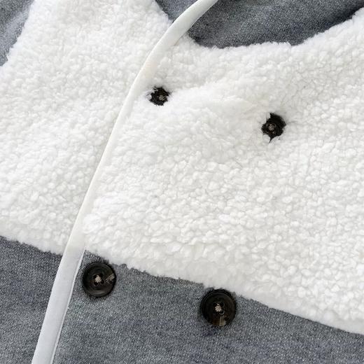 英氏-童衣类（冬）C9英针短帽外套 铅花灰 商品图2