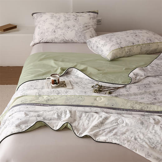 【武汉.蔡甸区】银鹏汉棉夏凉被空调被子秘密花园-灰200cm*230cm 商品图8