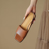 复古简约，纯色一字平底凉鞋WXJ-W1034-8 商品缩略图0