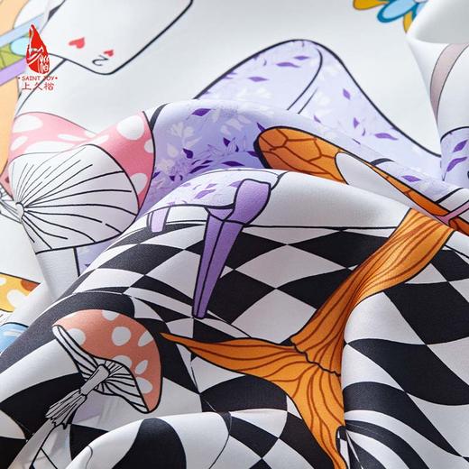 SAINTJOY/上久楷 双面印花真丝方巾  梦幻时空  FJS22045-1 商品图5