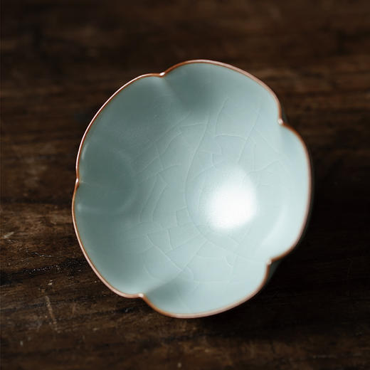 丰子汝窑【锦花杯】天青汝瓷品茗杯主人杯单个茶盏茶杯礼盒装 商品图4
