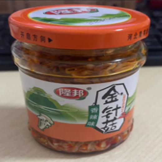 【9.9元2瓶】隆邦香辣金针菇160g（0203415） 商品图0