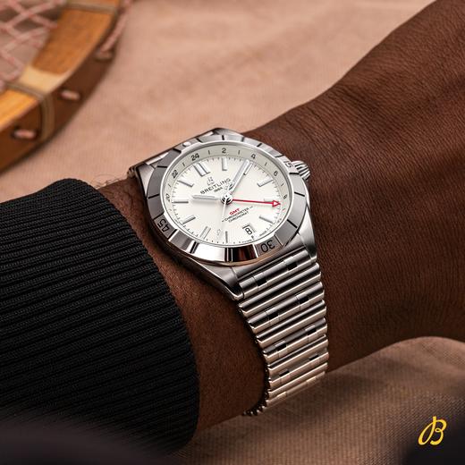 百年灵 Breitling 机械计时双时区自动机械腕表 A32398101A1A1 商品图4