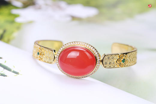 南红保山冰红手镯【蔷薇】 商品图2