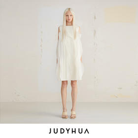 JUDYHUA 手工毛边蝶翼拼接设计款连衣裙