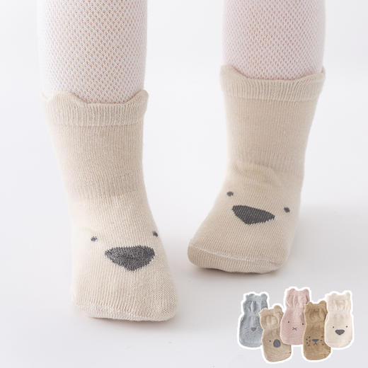 【5双】宝宝秋冬高腰地板袜大面积点胶防滑袜5双装 商品图1