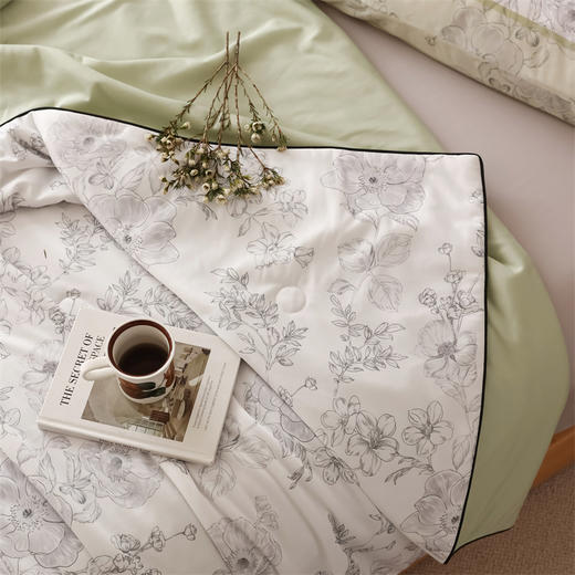 【武汉.蔡甸区】银鹏汉棉夏凉被空调被子秘密花园-灰200cm*230cm 商品图7