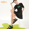 Safiya/索菲娅2023夏季新品小众炸毛兔IP厚底增高爱心拼色露趾凉鞋SF32115016 商品缩略图6