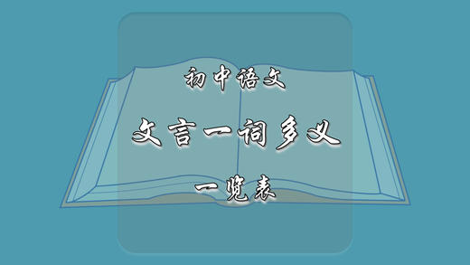初中语文文言一词多义总结集锦 商品图0