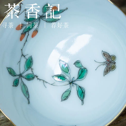 茶香记 徐窑 枸杞葵口小杯80ml粉彩手绘宫廷气韵葵口器型陶瓷茶杯 商品图2
