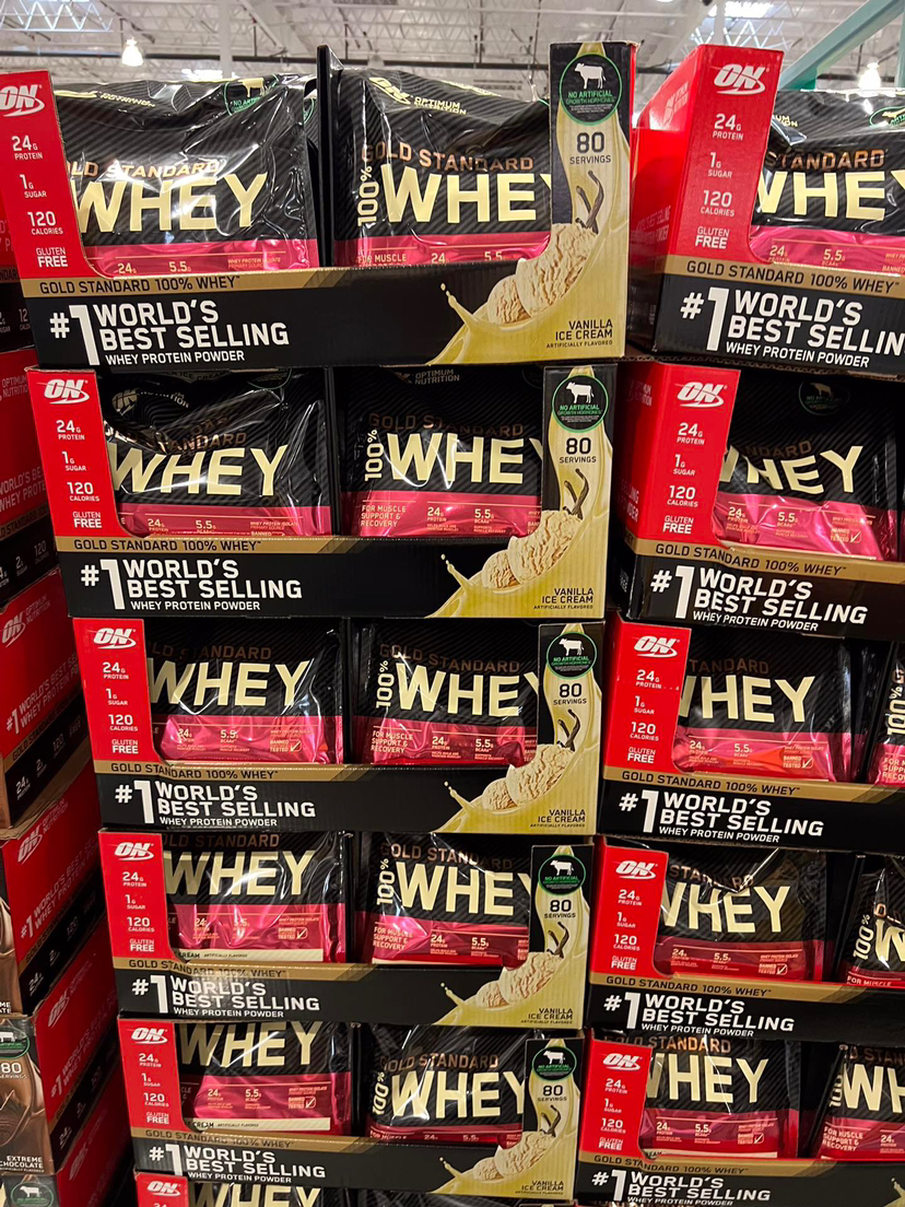 TOP乳清蛋白粉来货了❗❗5斤的超值大袋装❗️ Optimum Whey 乳清蛋白粉100%金牌纯乳清蛋白粉，美国运动营养品网站销量长年No1！