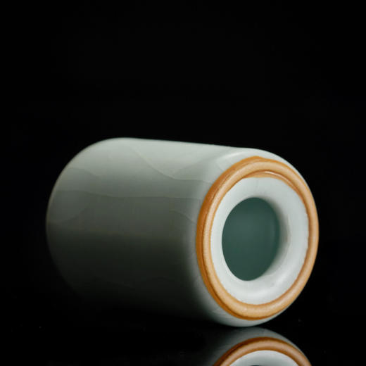 丰子汝窑丰子柱形盖置【方圆盖置】盖托陶瓷天青开片可养汝瓷功夫茶道配件 商品图8