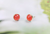 南红保山冰红耳钉【俏佳人】 925银镶嵌 商品缩略图1