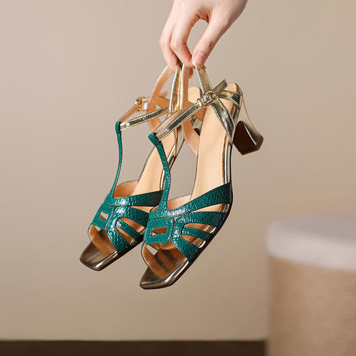 时尚百搭，名媛风轻奢高跟凉鞋MBJR-598 商品图0