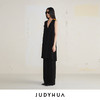 JUDYHUA 肩部撞色V领设计款连衣裙 商品缩略图1