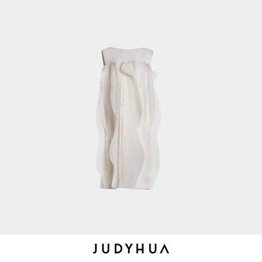 JUDYHUA 手工毛边蝶翼拼接设计款连衣裙 商品图3