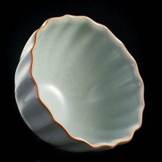 丰子汝窑【花瓣杯】陶瓷茶杯泡茶杯主人杯开片可养汝瓷品茗杯 125ml 商品图6