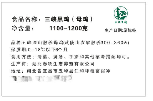 高山黑鸡母鸡 单只约2.2斤 商品图4